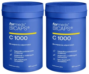 Zestaw 2x - ForMeds BICAPS C 1000 60 kapsułek - Skóra Kości Dziąsła Odporność