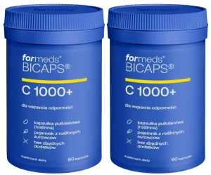 Zestaw 2x - ForMeds BICAPS C1000 + 60 kapsułek - Odporność Naczynia Krwionośne Kości