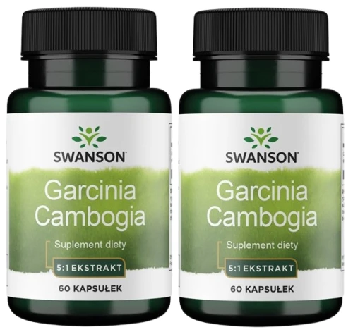 Zestaw 2x Garcinia Cambogia extract 80mg 60kaps, Swanson
