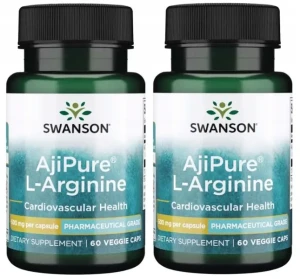 Zestaw 2x AjiPure L-Arginina L-Arginine 500mg 60kaps, Swanson