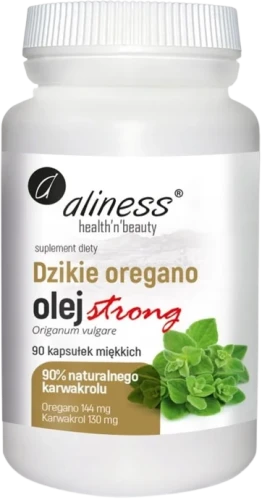 Strong Dzikie oregano naturalne olej 100% 90 kaps, Aliness.webp