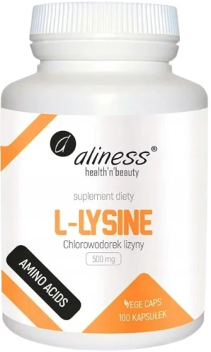 L-Lysine (chlorowodorek) 500 mg x 100 Vege caps. Aliness.webp