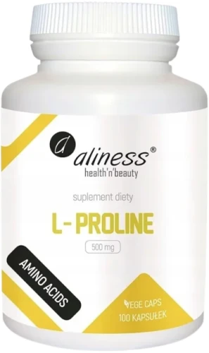 L-Proline 500 mg x 100 Vege caps. Aliness.webp