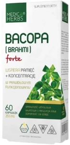 Medica Herbs Bacopa (Brahmi) 60 kapsułek - Układ Nerwowy Pamięć i Koncentracja