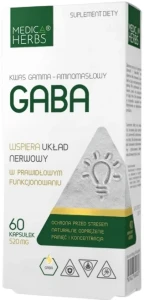  Medica Herbs GABA 60 kapsułek - Funkcje Poznawcze i Dobre Samopoczucie
