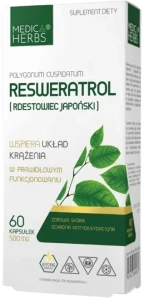 Medica Herbs Resweratrol (Rdestowiec japoński) 60 kapsułek - Krążenie i Praca Serca