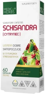Medica Herbs Schisandra (Cytryniec) 60 kapsułek - Dobre Samopoczucie Energia i Witalność
