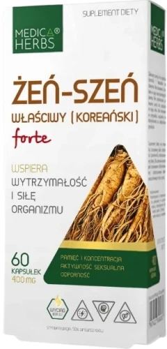 Żeń - szeń Właściwy (Koreański) Forte, Medica Herbs.webp