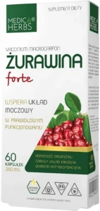 Medica Herbs Żurawina Forte 60 kapsułek - Układ Moczowy Odporność i Serce