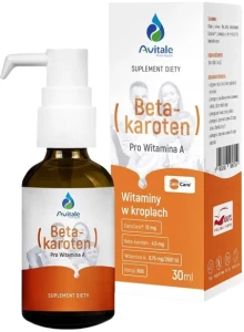 Aliness Avitale Naturalny BetaKaroten CaroCare® 4,5 mg (Prowitamina A) 30 ml - Odporność Wzrok i Skóra