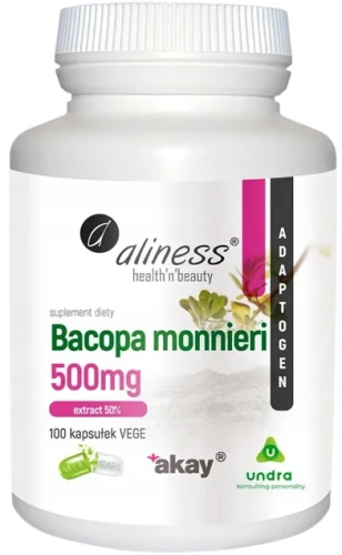 Bacopa Monnieri extract 50%, 500 mg x 100 Vege caps..webp