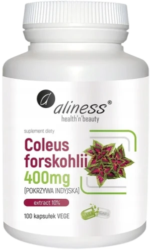 Coleus forskohlii 10% 400mg (pokrzywa indyjska) x 100 Vege caps..webp