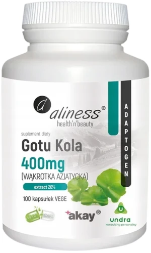 Gotu Kola wąkrotka azjatycka 400mg Aliness.webp