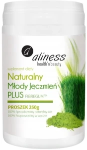 Aliness Naturalny Młody Jęczmień Plus Fibregum - Detoksykacja i Trawienie - Proszek 250 g