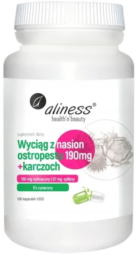 Ostropest + Karczoch ekstrakt 100 caps vege Aliness.webp