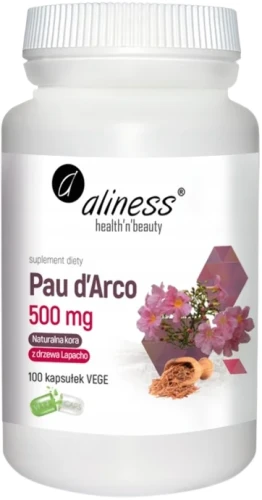 Pau d’Arco (sproszkowana kora Lapacho) 500mg x 100 vege caps, Aliness.webp