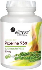 Aliness Piperine 95% 10 mg 120 kapsułek - Metabolizm Odchudzanie i Trawienie