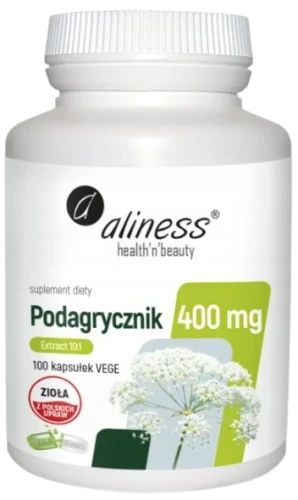 Podagrycznik (Aegopodium podagraria L.) ekstrakt  400mg x 100 Vege caps., Aliness.webp