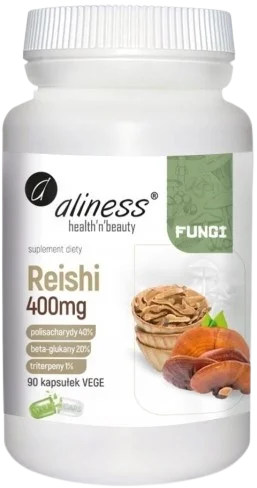 Reishi ekstrakt owocniki 400mg x 90 Vege caps., Aliness.webp