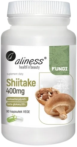 Shiitake ekstrakt 400mg x 90 Vege caps., Aliness.webp