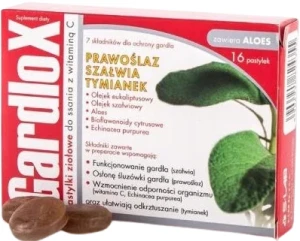 S-Lab Ziołowe pastylki do ssania z Witaminą C i Aloesem 16 pastylek - Odporność Gardło