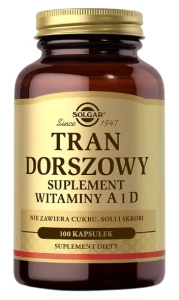 Solgar Tran dorszowy 100 kapsułek - Mózg Wzrok Odporność
