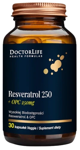 Resveratrol 250mg + OPC 30 kapsułek, Doctor Life