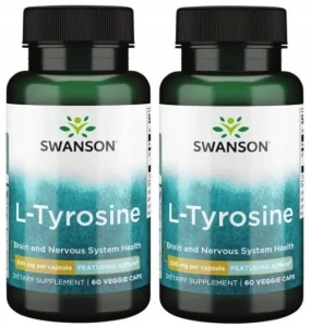Zestaw 2x AjiPure L-Tyrozyna L-Tyrosine 500mg 60kaps, Swanson