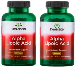 Zestaw 2x Alpa Lipoic Acid - Kwas Alfa Liponowy 300mg 120 kaps, Swanson