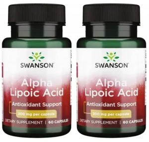 Zestaw 2x Alpa Lipoic Acid - Kwas Alfa Liponowy300mg 60 kaps, Swanson