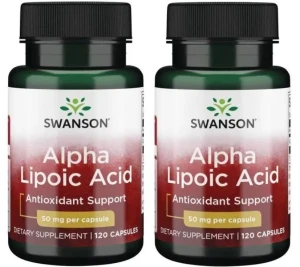 Zestaw 2x Alpa Lipoic Acid - Kwas Alfa Liponowy 50mg 120kaps, Swanson