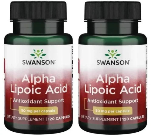Zestaw 2x Alpa Lipoic Acid - Kwas Alfa Liponowy 50mg 120kaps, Swanson