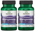 Zestaw 2x Chelated Manganese - Chelat Manganu 10mg 180kaps, Swanson