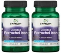 Zestaw 2x Chelated Ferrochel Iron - Chelat Żelaza Ferrochel 18mg 180kap, Swanson