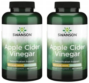 Zestaw 2x Apple Cider Vinegar - Ocet jabłkowy 625mg, Swanson
