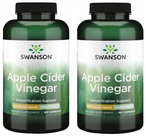 Zestaw 2x Apple Cider Vinegar - Ocet jabłkowy 625mg, Swanson