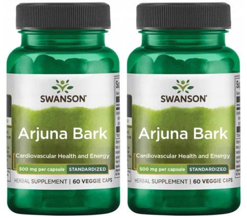 Zestaw 2x Arjuna Bark 500mg 60 vcaps, Swanson
