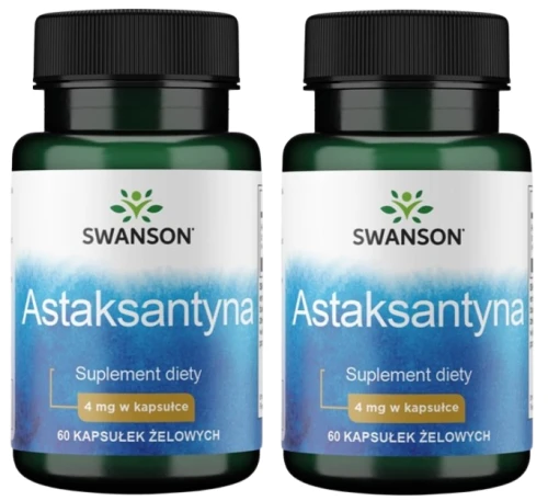 Zestaw 2x Astaksantyna 4mg 60kaps, Swanson