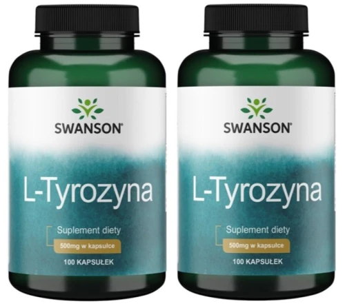 Zestaw 2x L-Tyrozyna 500mg 100 kaps, Swanson Zestaw 2x L-Tyrozyna 500mg 100 kaps, Swanson