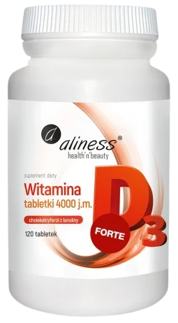 Witamina D3 FORTE 4000 j.m. 120 tabletek, Aliness.webp