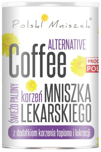 Kawa alternatywna z korzenia mniszka lekarskiego z dodatkiem korzenia łopianu i lukrecji, Polski Mniszek.webp