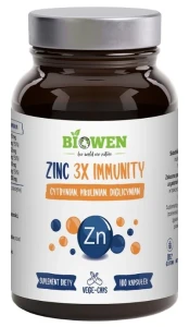 Zinc 3X Immunity - 100 kapsułek, Biowen