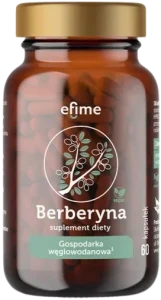 EkaMedica efime Berberyna Metabolizm Glukozy 60 kapsułek – Cukier Insulina Metabolizm