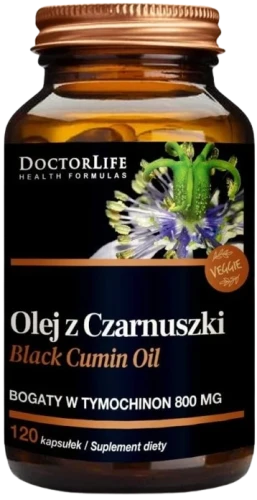 Olej z Czarnuszki 800 mg 120 kapsułek miękkich, Doctor Life.webp