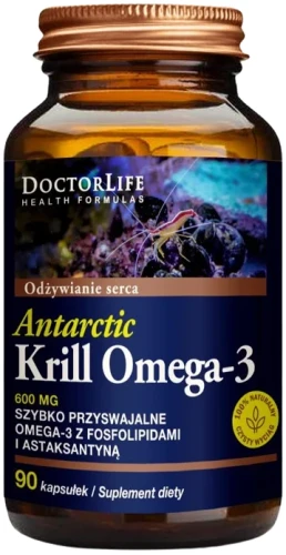 Olej z Kryla Antarctic Krill Oil 600mg Omega-3 90 kapsułek, Doctor Life.webp