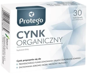Salvum Protego Cynk Organiczny 30 tabletek - Cynk Odporność Paznokcie