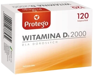 Salvum Protego Witamina D 2000 120 kapsułek - Odporność Kości Mięśnie Stawy