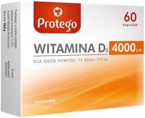 Salvum Protego Witamina D 4000 60 kapsułek - Odporność Wchłanianie Wapnia Kości