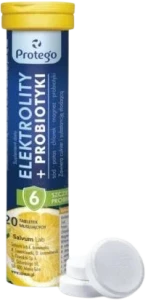 Salvum Protego Elektrolity + Probiotyki 20 tabletek musujących - Mięśnie Układ Nerwowy Ciśnienie Krwi