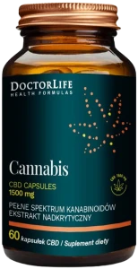 Doctor Life Cannabis 25mg CBD 60 kapsułek - Antyoksydant Odporność Spokój